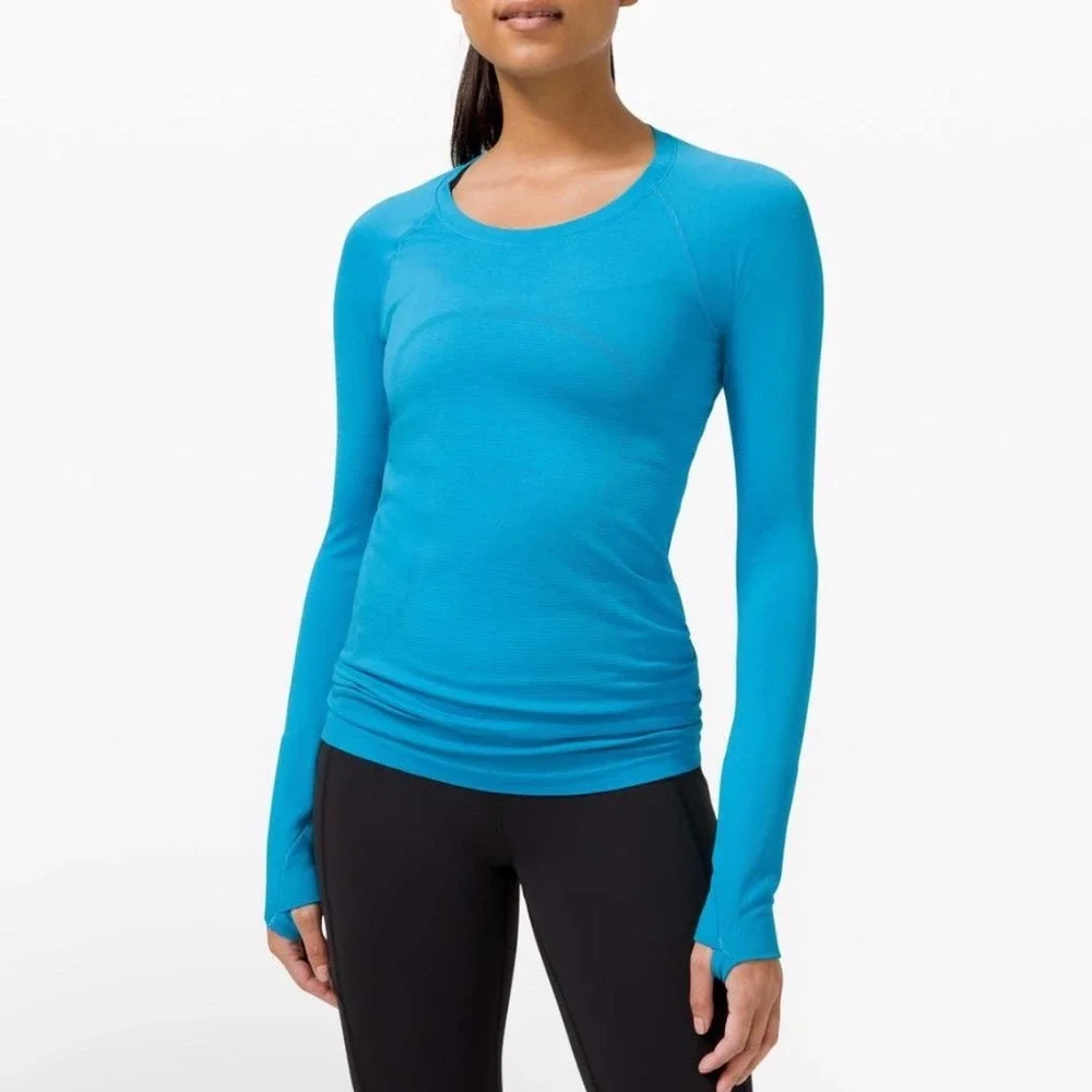 Lululemon Swiftly Tech 2.0 Long Sleeve Shirt Turquoise Tide W3DFKS Women 10 Teal
